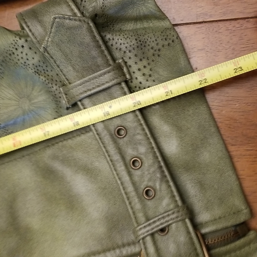 PELLE quality leather green jacket - Picture 16 of 16